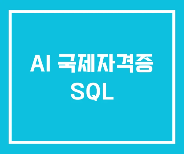 AI 국제자격증 SQL