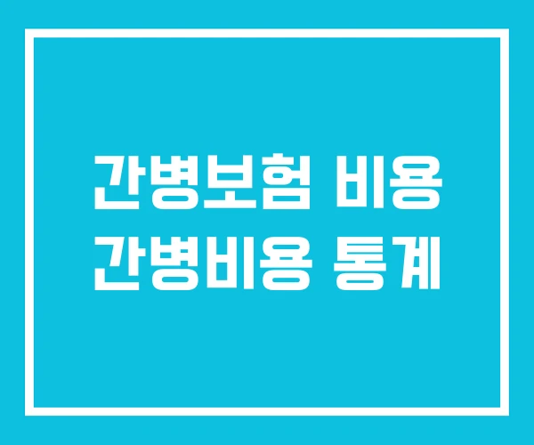 간병보험 비용 간병비용 통계