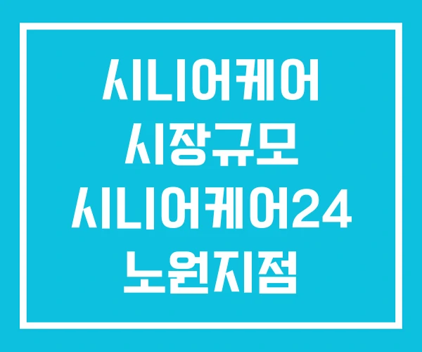 시니어케어 시장규모 시니어케어24 노원지점 시니어케어 시장규모 시니어케어24 노원지점