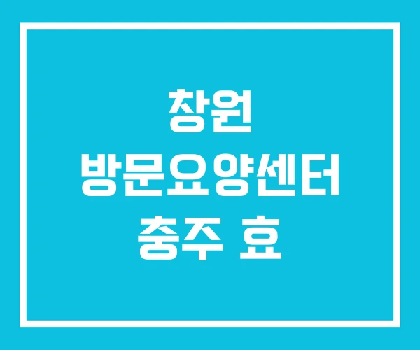 창원 방문요양센터 충주 효