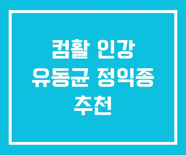 컴활 인강 유동균 정익종 추천