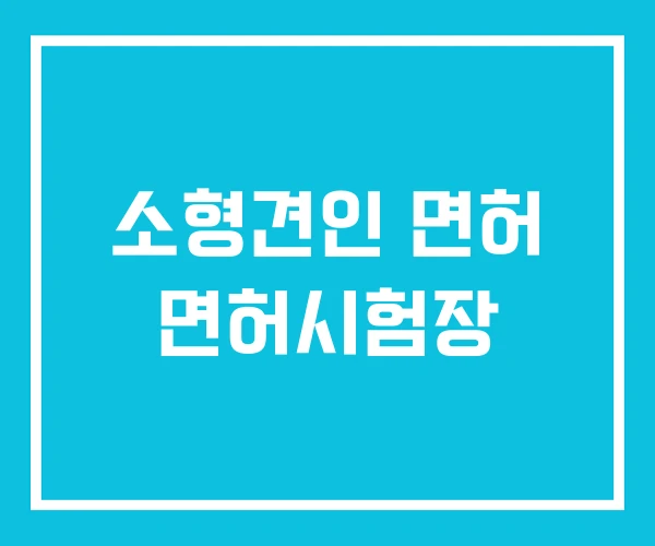소형견인 면허 면허시험장 소형견인 면허 면허시험장