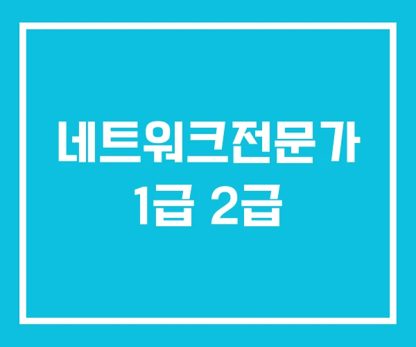 네트워크전문가 1급 2급 네트워크전문가 1급 2급
