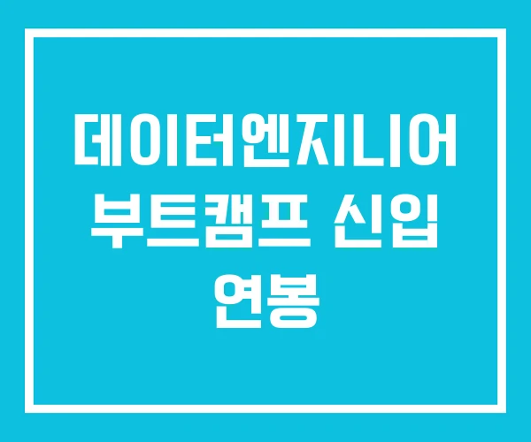 데이터엔지니어 부트캠프 신입 연봉 데이터엔지니어 부트캠프 신입 연봉